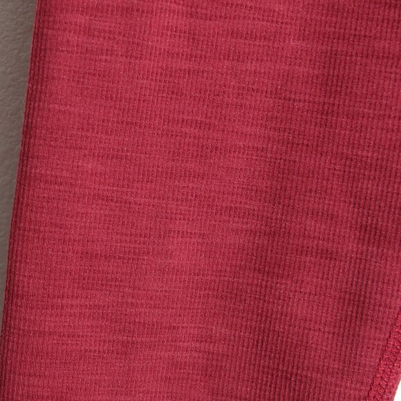 Beyond Yoga Heather Rib High Waisted Midi Leggings Rosewood Red Size Small - Picture 7 of 16